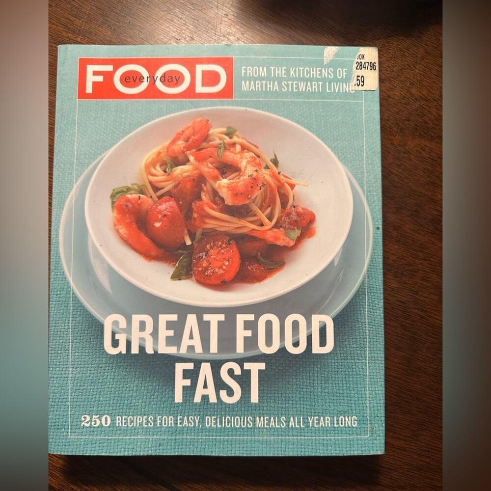 Martha Stewart Great Food Fast Cookbook - Teal and Red Cover